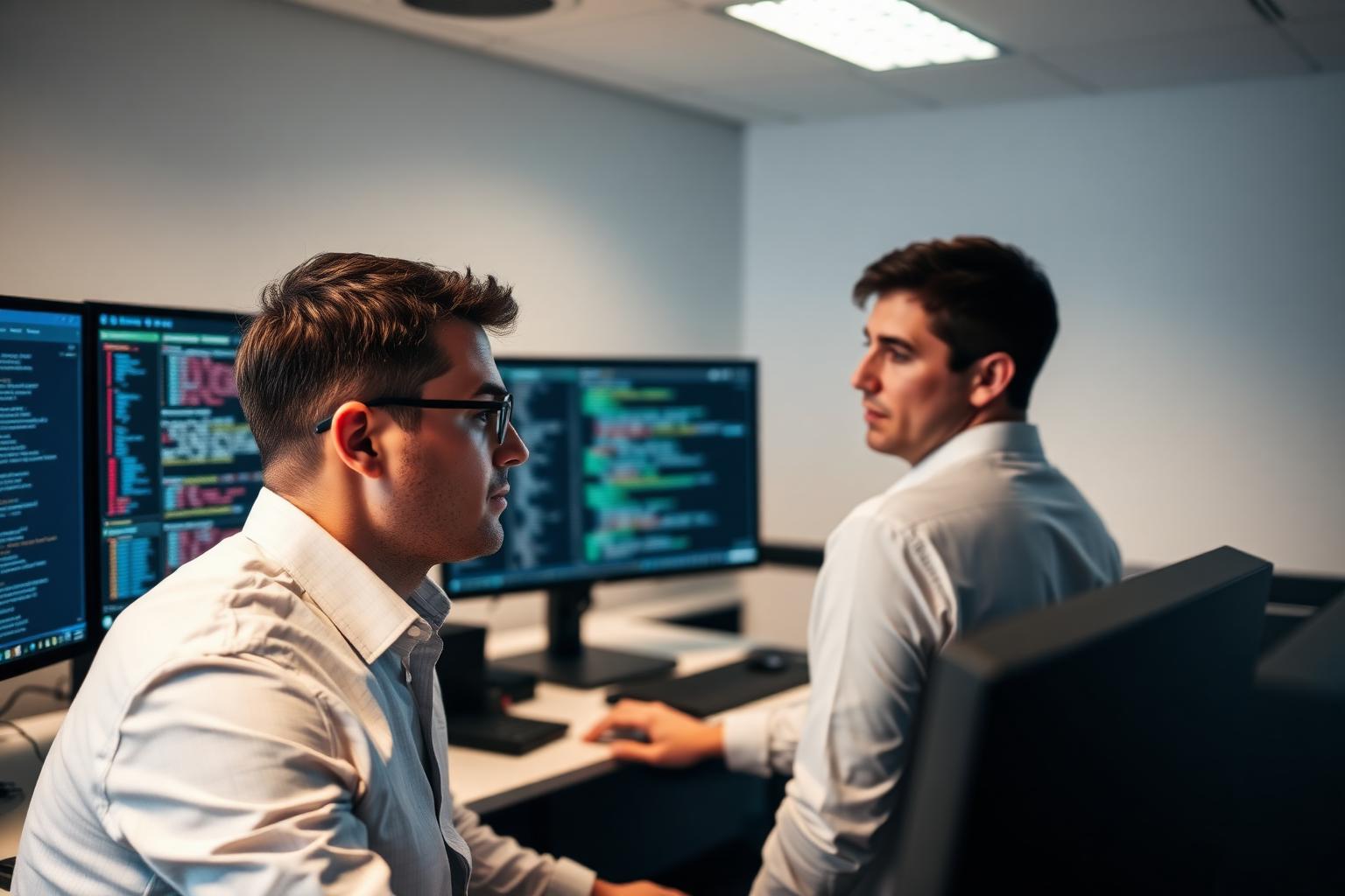 UK IT services and managed service provider engineers working in a tech operations room